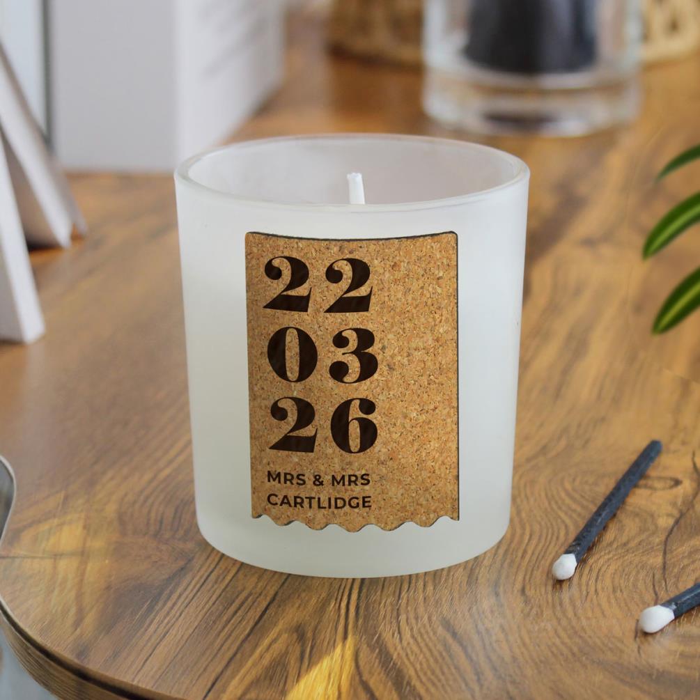 Personalised Anniversary Cork Label Jar Candle Extra Image 3
